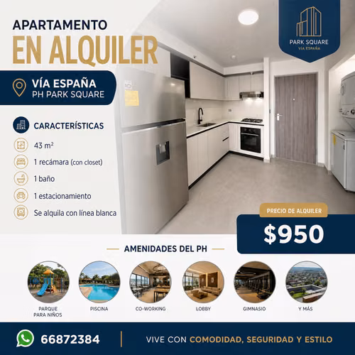 Apartamento en Alquiler PH Park Square, Torre Bloom – 1 Recámara - Imagen 2