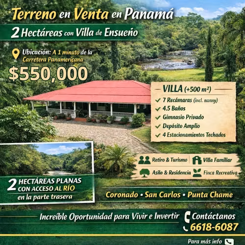 2 Hectares of Land  with Hacienda-Style Residence, Ideal for a Recreational Investment