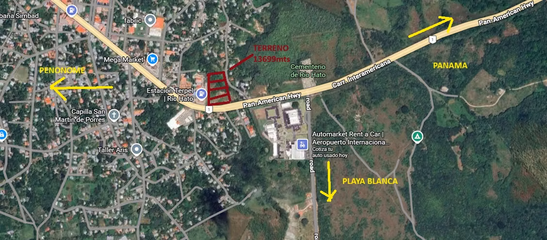 Rio Hato. Terreno enfrente a la interamericana 13699mts $958,900.00neg - Imagen 2