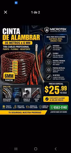 Cinta de Alambrar Profesional 30 m x 6 mm – Fuerte y Flexible