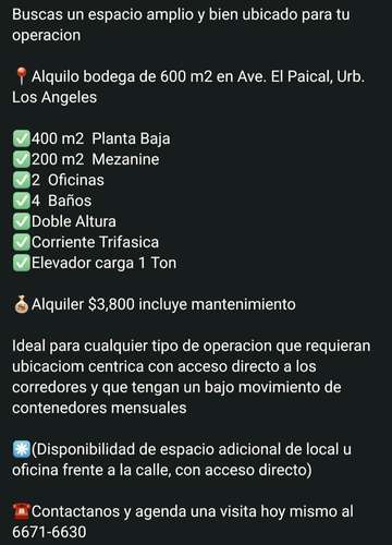 BODEGA Y LOCALES COMERCIALES EN URB. LOS ANGELES