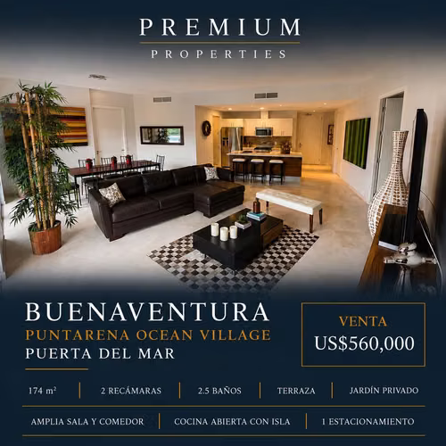 Apartamento en Buenaventura | Puerta del Mar, Puntarena Ocean Village