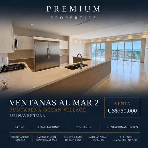 Apartment in Ventanas al Mar 2, Puntarena Ocean Village | Buenaventura