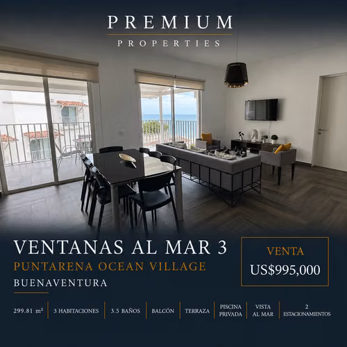 Apartamento en Ventanas al Mar 3, Puntarena Ocean Village | Buenaventura