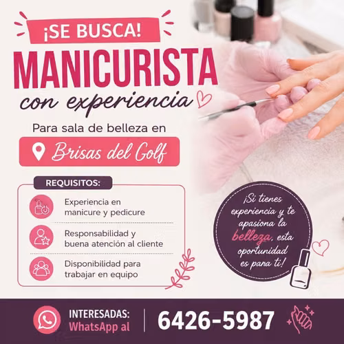 Manicurista con experiencia