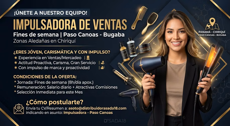 Impulsadora / Mercaderista de Ventas para Fines de Semana!