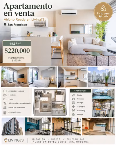 Apartamento en venta en Living73, San Francisco | Airbnb Ready