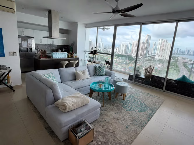 Apartamento en Punta Pacifica I amoblado I 1 Rec I con balcón y vista al mar