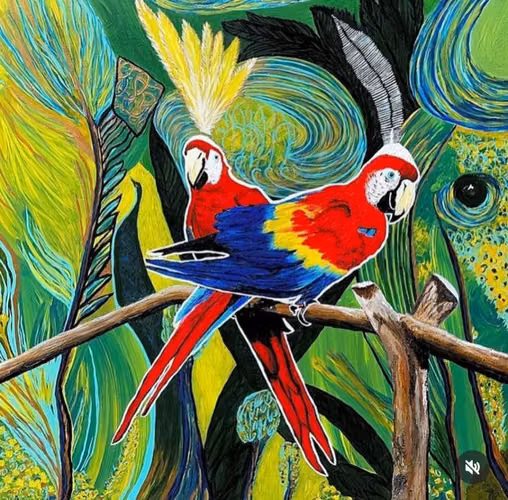 Pintura 1x1 m en Acrilico