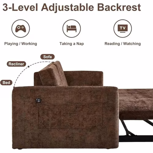 Sofa cama con porta vasos - Imagen 3