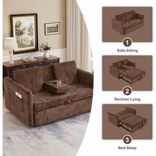 Sofa cama con porta vasos - Imagen 5