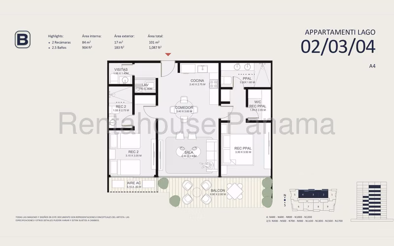 RR VENTA DE APARTAMENTO EN PH BOSCO DI SANTA MARIA