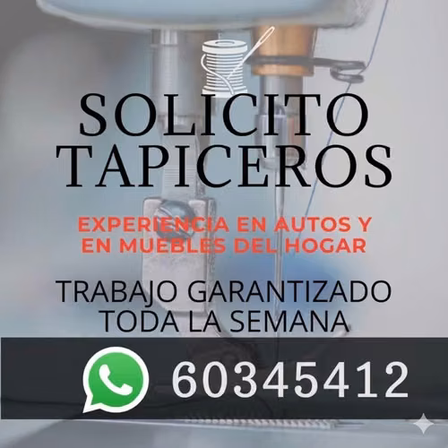 Tapicero with experience