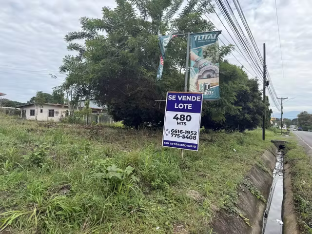 En venta precioso lote comercial 480 mts,  via Boquete subiendo los algarrobos, a 200 mts de MISTER PRECIO y COCHEZ