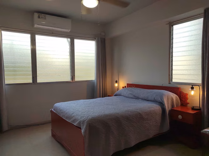 Vintage- Comoda y Cama de los 50s - 60s en Caoba - Imagen 2