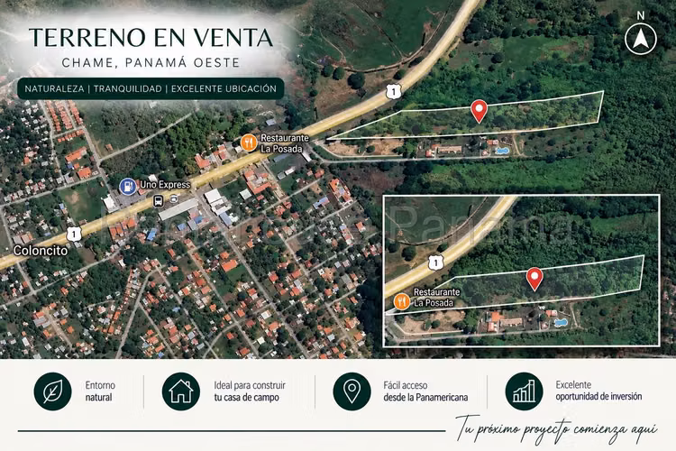 Venta de Terreno en Gorgona 53,997 Mts PD - Imagen 1