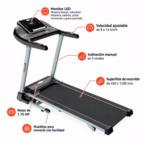 Se vende caminadora Gym Trainer de 1.75 HP, precio negociable