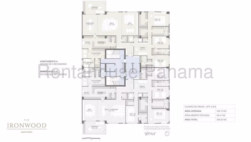 Venta Apartamento 4 Recamaras Un Apto por Piso en The Ironwood | 607 m2 | Santa Maria - ALYC 27-2031