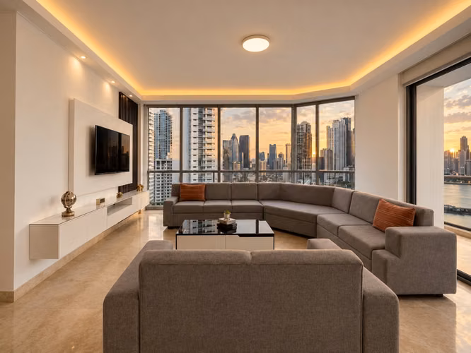 Sky Residence | 195 m² con Vista Panorámica al Mar y Skyline | Full Amoblado | US$2,700