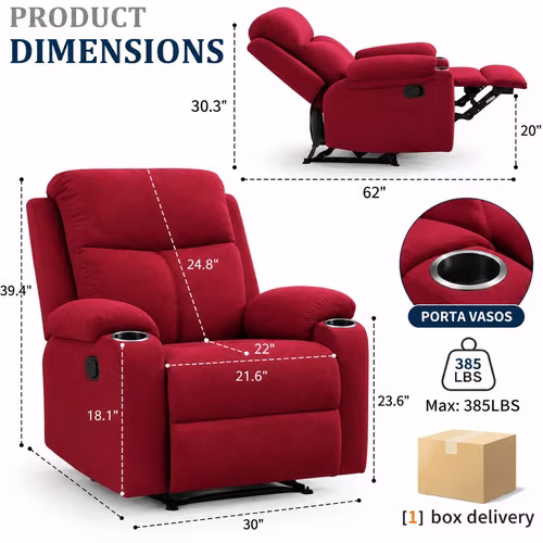Sofa reclinable  nuevo 6  colores a elegir  - Imagen 9