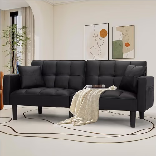Sofa cama cuerina nuevo  - Imagen 5