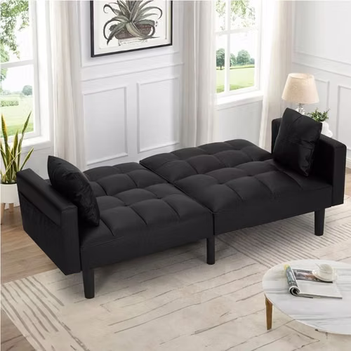 Sofa cama cuerina nuevo  - Imagen 4