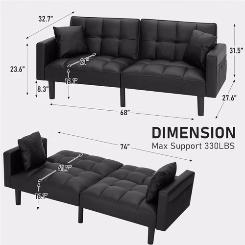 Sofa cama cuerina nuevo  - Imagen 3