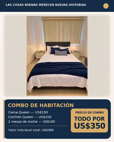 Espectacular "Combo" Juego de dormitorio 