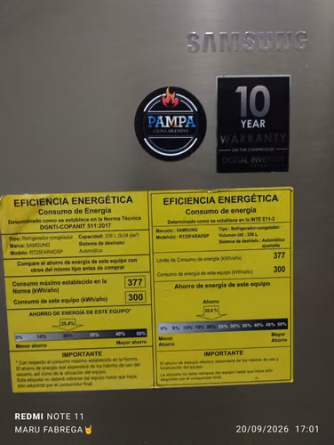 Vendo Refrigerador marca Samsung, Inverter, de 9.04 pies³, 4 años de uso, en perfecto funcionamiento, muy bajo consumo. - Imagen 5