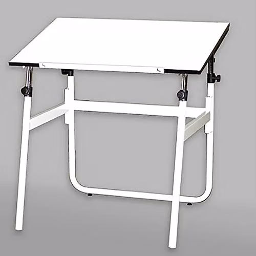 Mesa de dibujo con silla de ruedas alta