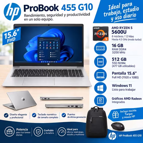 APROVECHA HP PROBOOK 455G10 10ma. Generación 