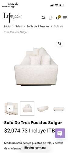 Sofa nuevo life plus 