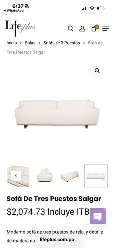 Sofa nuevo life plus 