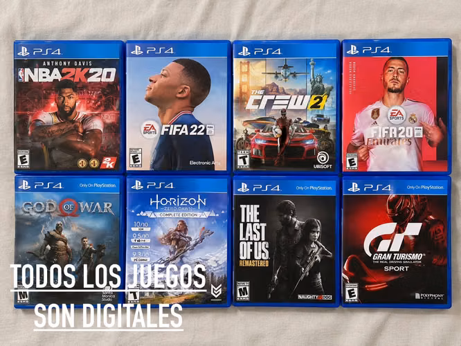 PS4 Slim Usado Con 2 Controles Originales, Cargador Externo y 8 Juegos Digitales - Imagen 4