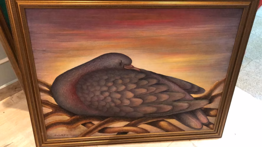 SOLD WORK OF ART BY PANAMANIAN ARTIST SANCHEZ