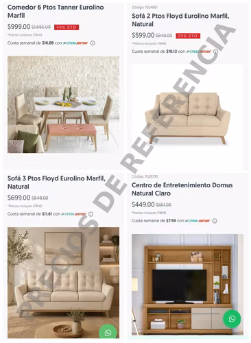 Juego de sala/comedor Eurolino (Muebles Jamar)