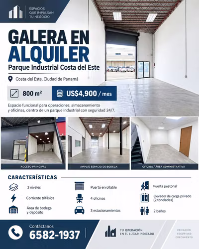 GALERA EN ALQUILER – COSTA DEL ESTE