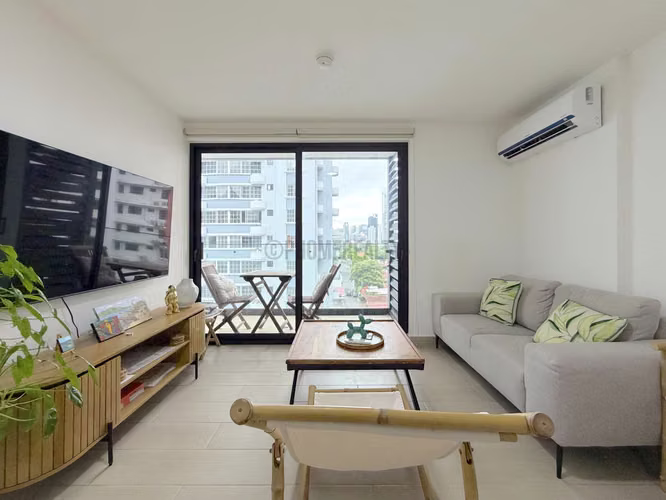 Apartamento Amoblado de 1 Recámara en Alquiler en San Francisco – 58 m² con Piscina y Coworking