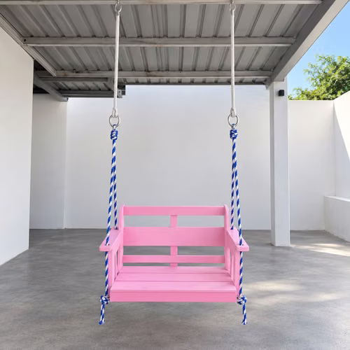 Columpio de madera para niños, incluye soga e instalación.