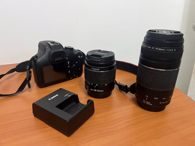 Canon Rebel T100 + 2 lenses