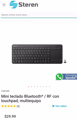  Mini teclado Bluetooth Steren con TouchPad - Imagen 3