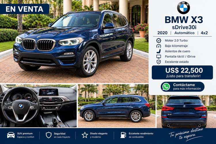 BMW X3 año 2020 