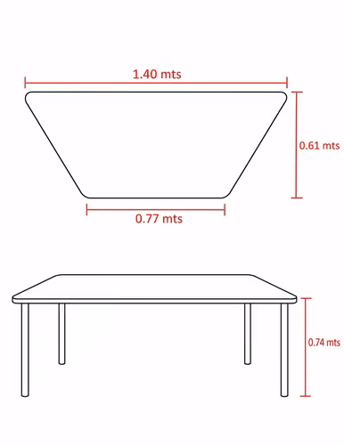 Mesa de Acero Inoxidable con estructura de Acero  - Imagen 2