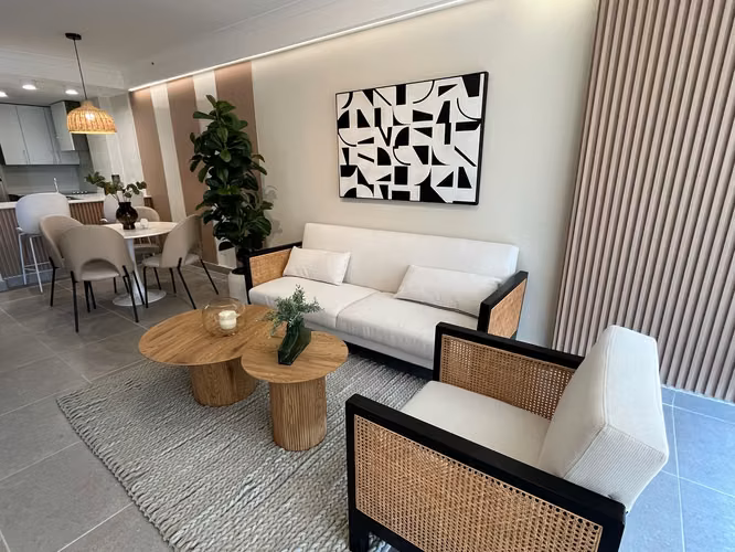 Apartamento amoblado con vista al mar y aprobación Airbnb
