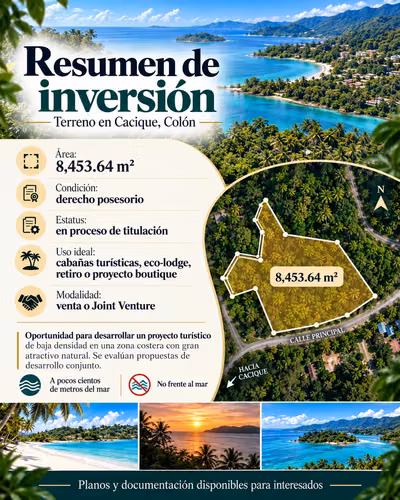 Terreno 8,453.64 m² en Cacique, Portobelo | Venta o Joint Venture - Imagen 2