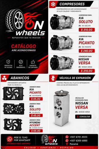 Air Compressors for Cars, Air Conditioning Fans, Expansion Valves
