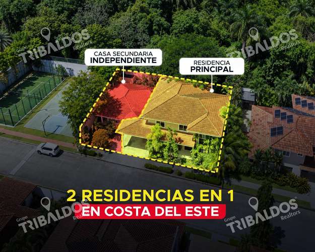 VENTA DE 2 CASAS EN 1 EN COSTA DEL ESTE – 6 RECÁMARAS