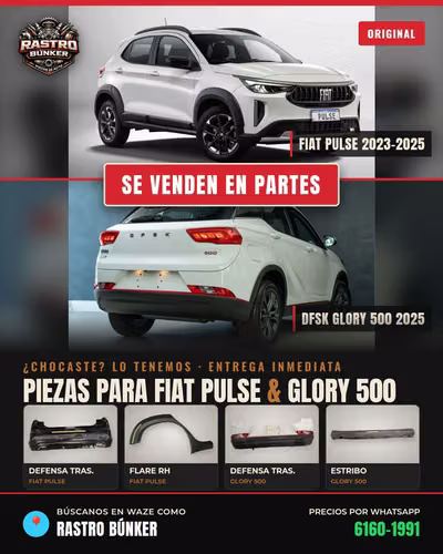 They are sold in parts Fiat Pulse and DFSK Glory - pieces from $30