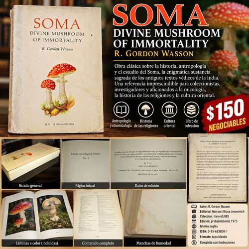 Libro antiguo SOMA – R. Gordon Wasson – Coleccionable – $150