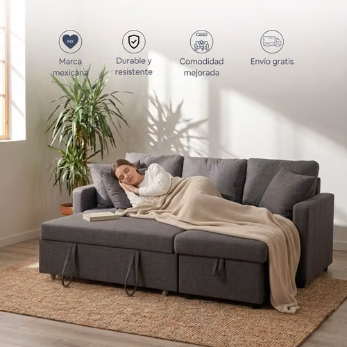 Sofa cama con baul nuevo  - Imagen 4